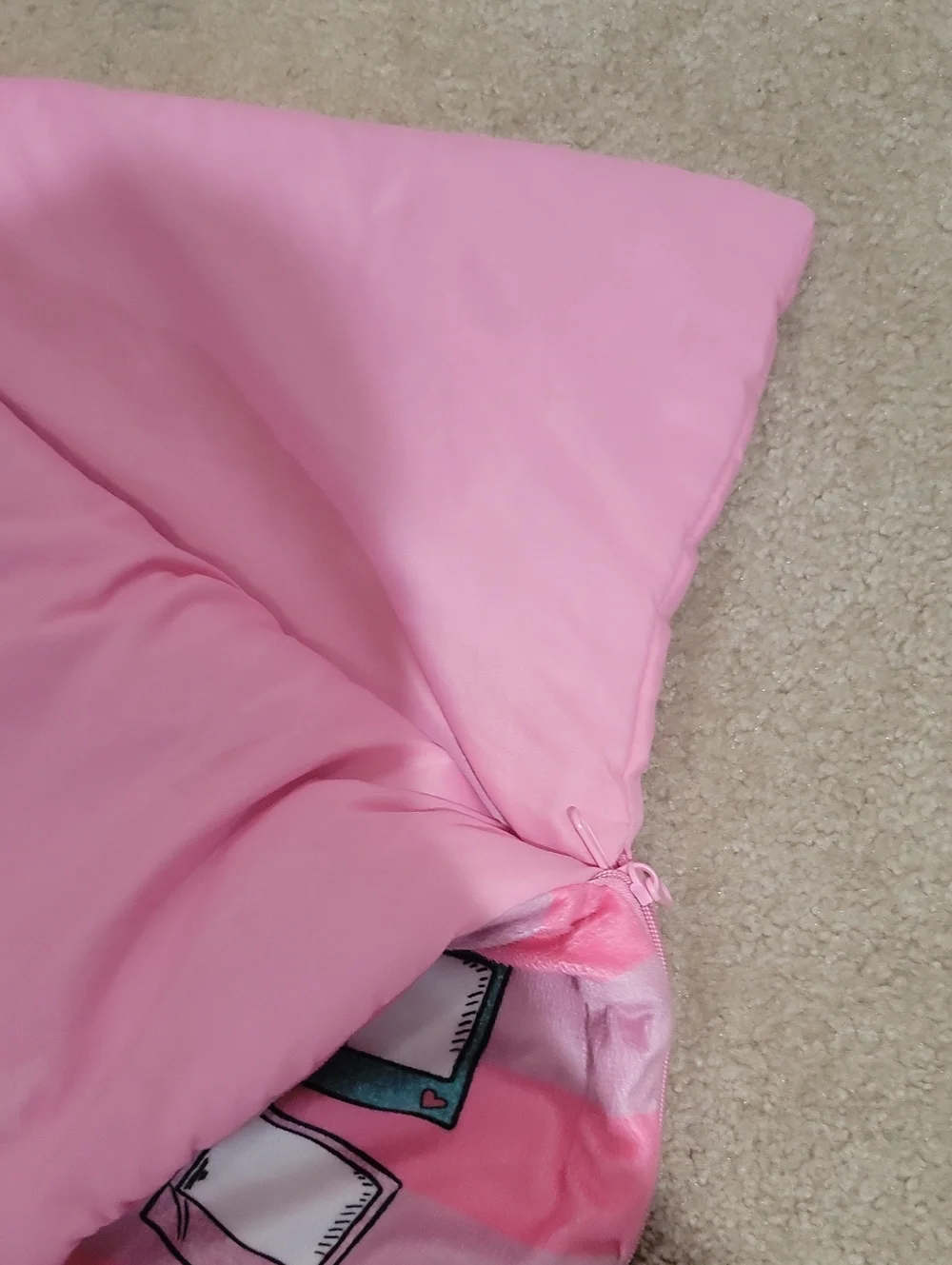 JoJo Siwa Pink Striped Unicorn Sleep Sack with Colorful Graphics